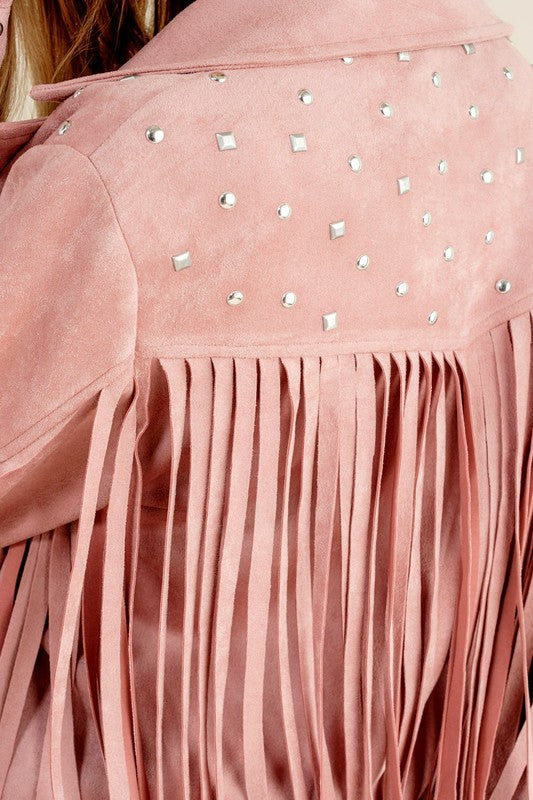 STUDDED FRINGE WESTERN JACKET