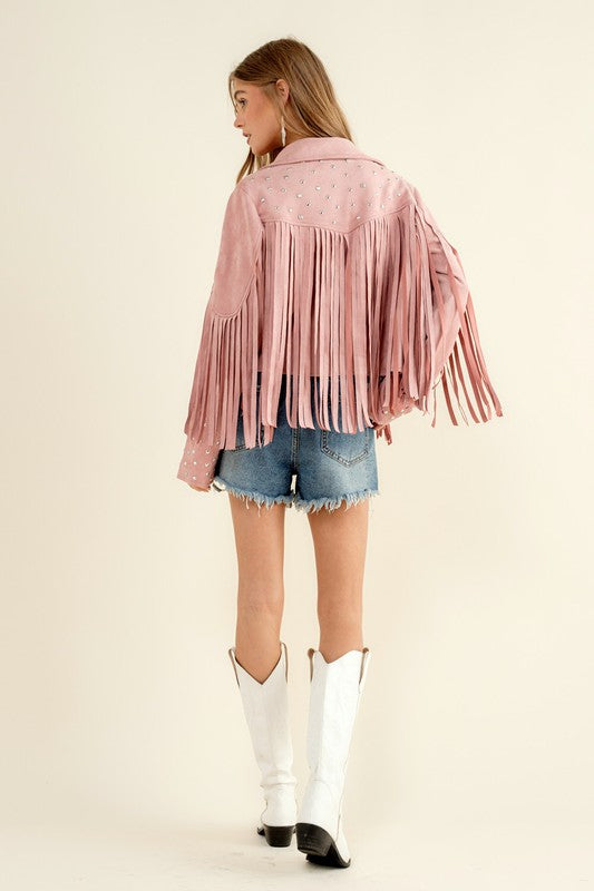 STUDDED FRINGE WESTERN JACKET