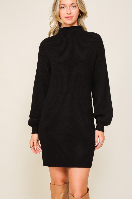 LONG SLEEVE SWEATER DRESS