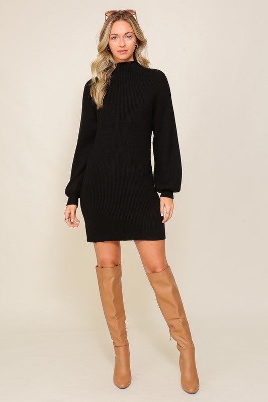 LONG SLEEVE SWEATER DRESS