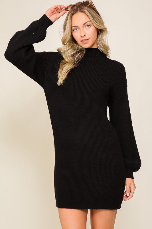 LONG SLEEVE SWEATER DRESS