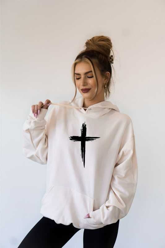 GRAFFITI CROSS HOODIE