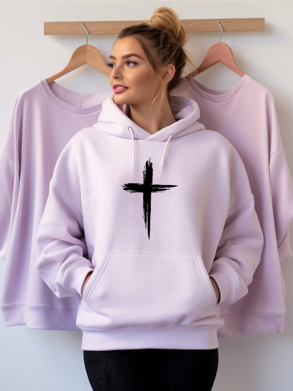 GRAFFITI CROSS HOODIE