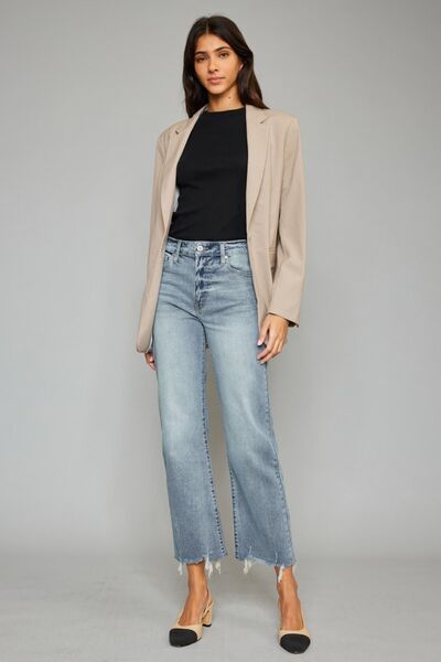 CROPPED WIDE LEG JEANS