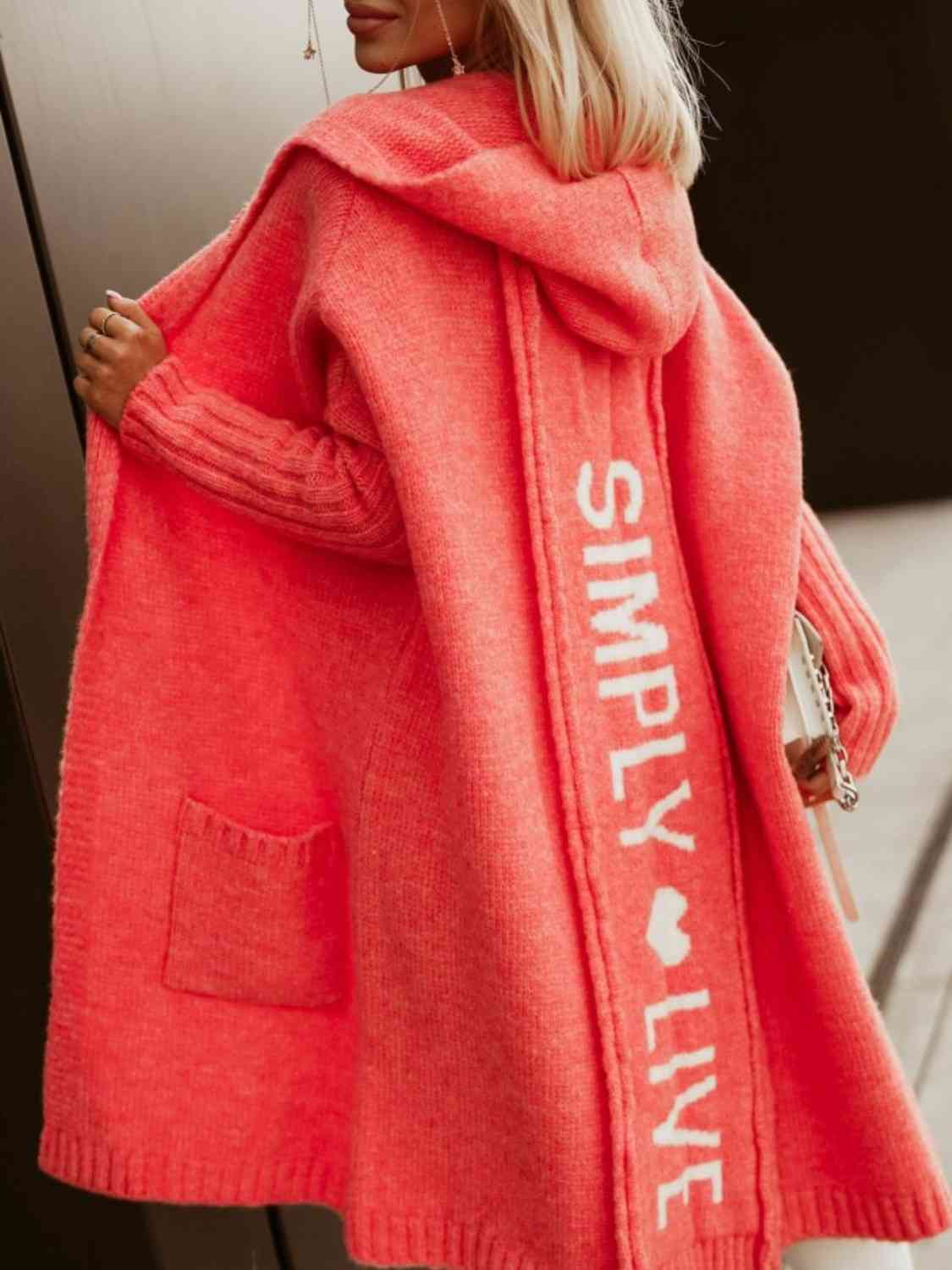 SIMPLY LIVE HOODED CARDIGAN
