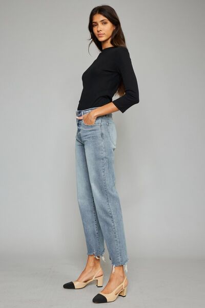 CROPPED WIDE LEG JEANS