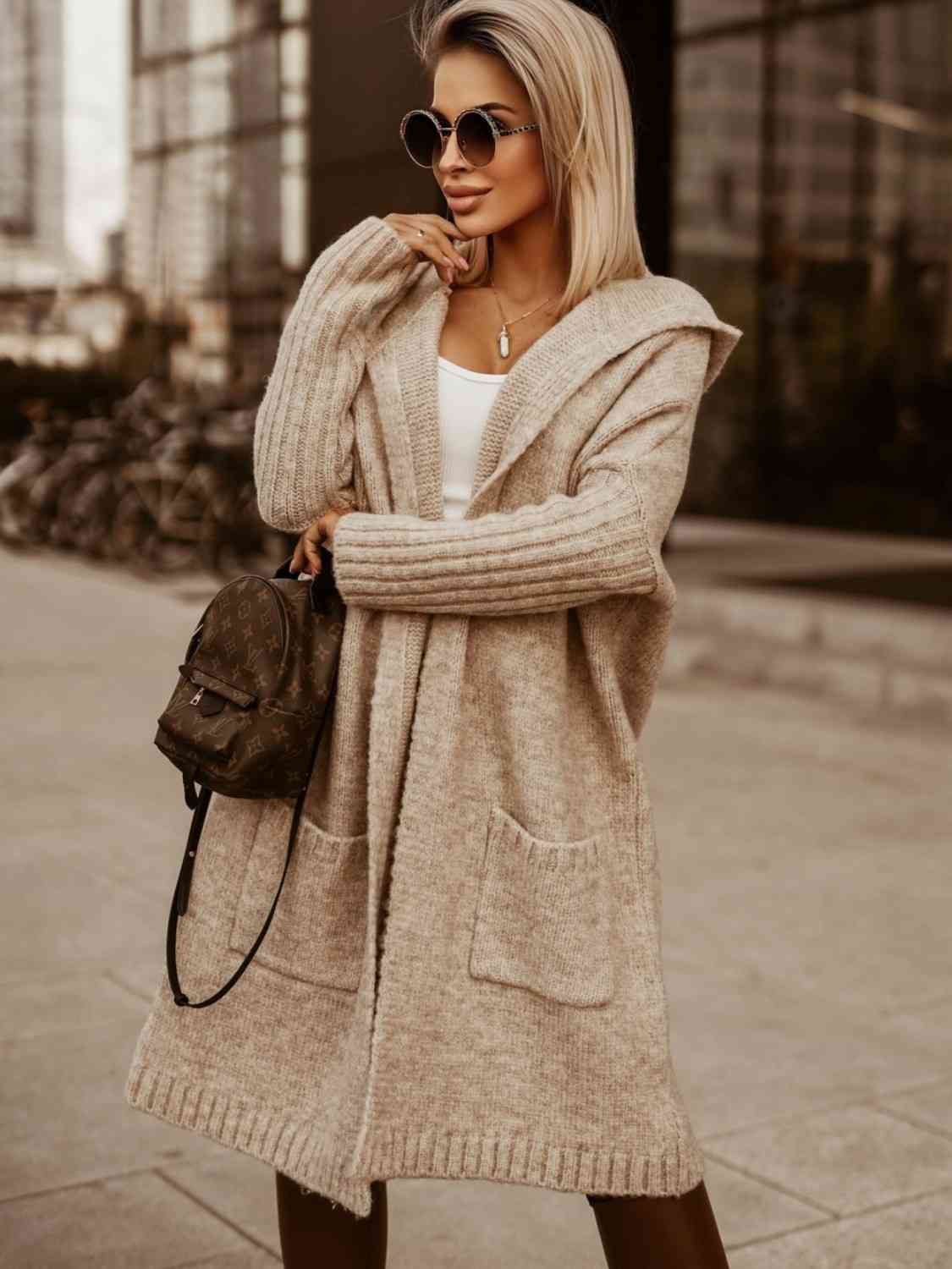 SIMPLY LIVE HOODED CARDIGAN