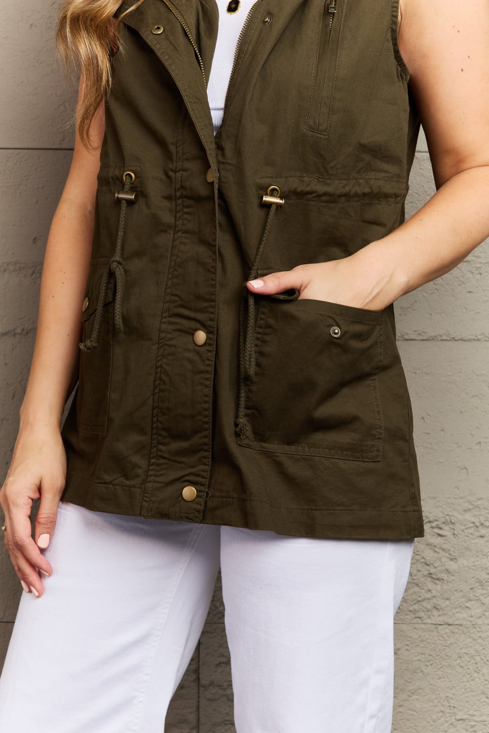 MILITARY HOODED VEST