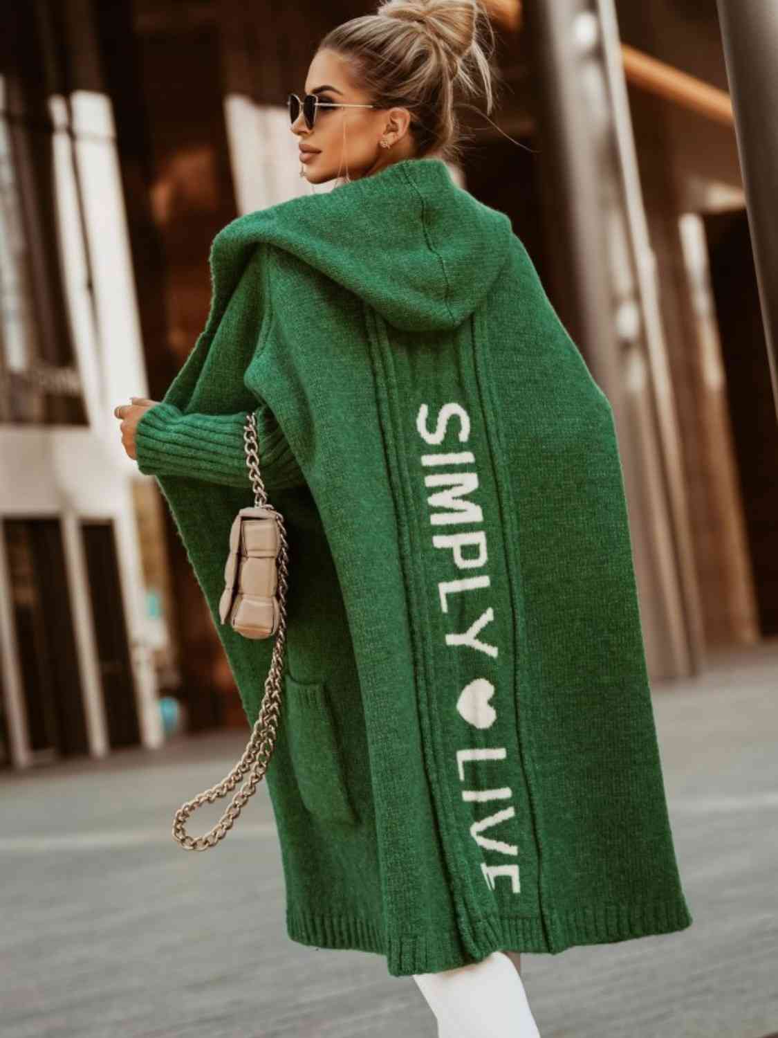 SIMPLY LIVE HOODED CARDIGAN