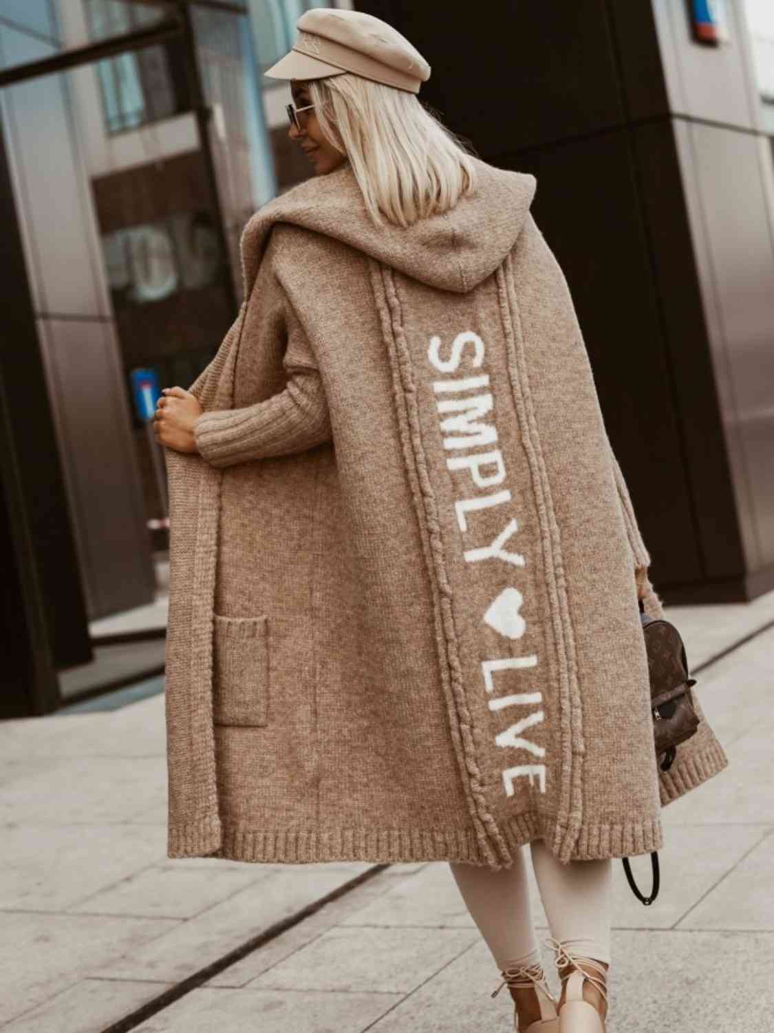 SIMPLY LIVE HOODED CARDIGAN