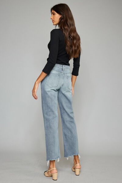 CROPPED WIDE LEG JEANS