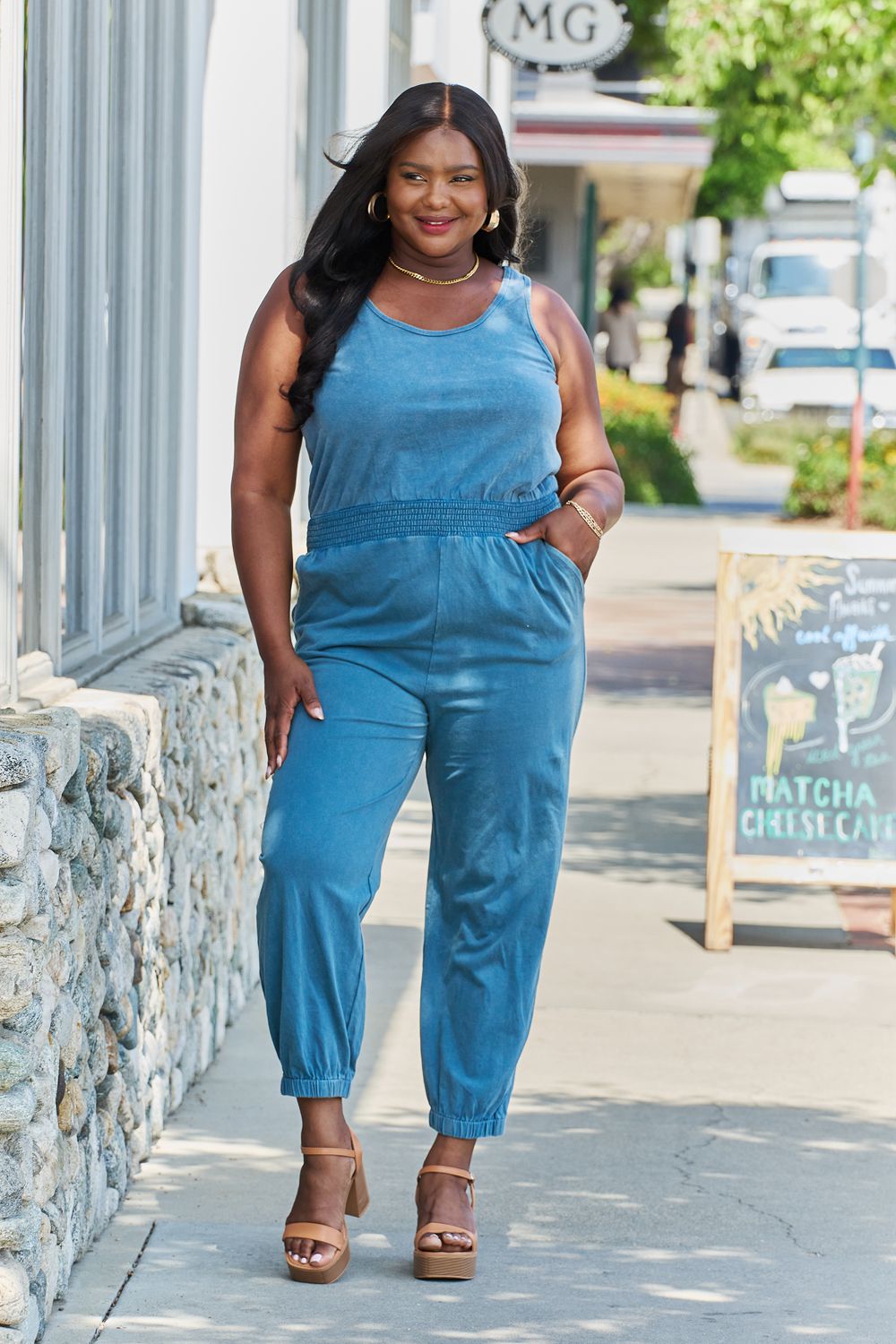 ACID WASH JUMPSUIT