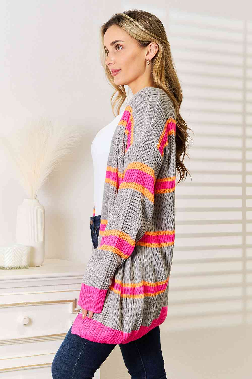 MEET ME IN BOSTON STRIPED CARDIGAN