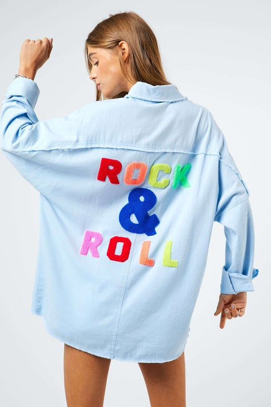 MULTI COLOR LETTERS ROCK & ROLL SHACKET