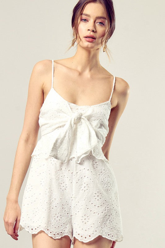 WEDDING BELLS SCALLOP ROMPER