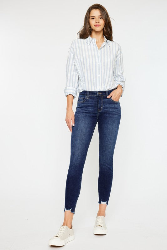 MID RISE ANKLE SKINNY JEANS