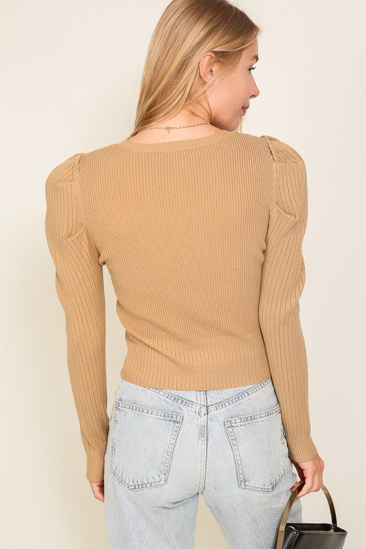 PUFF SHOULDER TOP