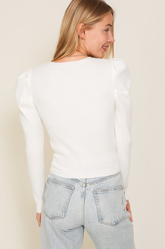 PUFF SHOULDER TOP