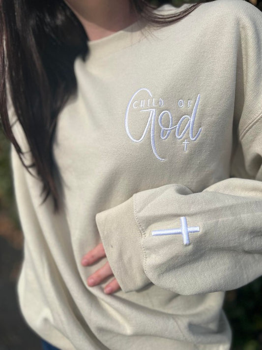 CHILD OF GOD EMBROIDERED SWEATSHIRT