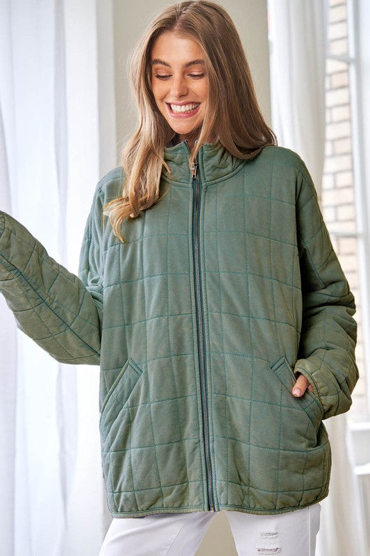 WASHED QUILTED JACKET – peaches and pine