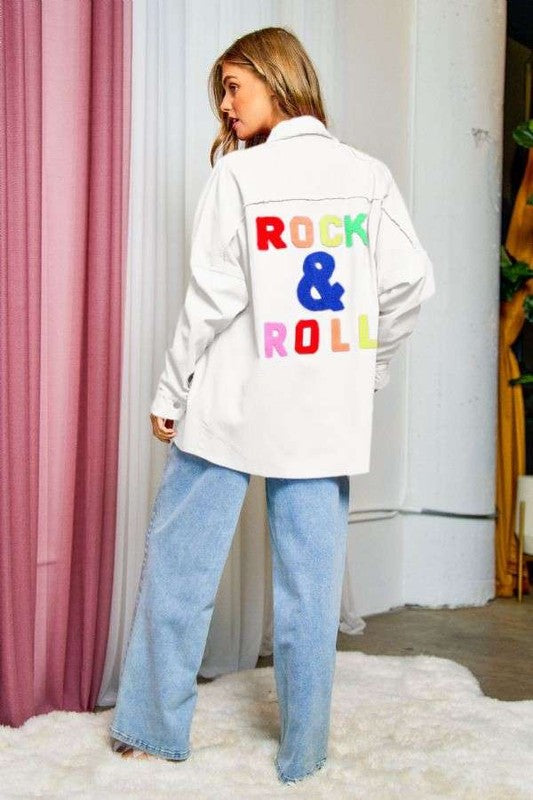 MULTI COLOR LETTERS ROCK & ROLL SHACKET