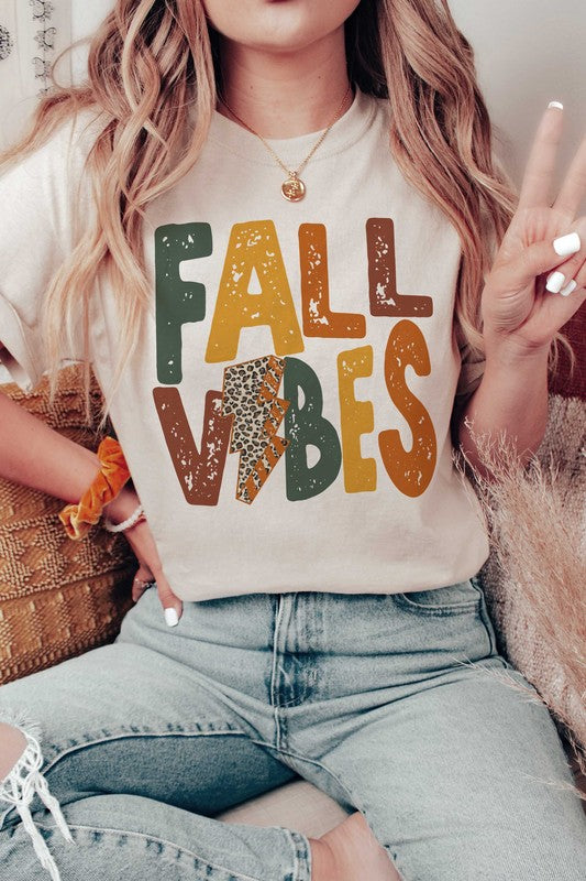 FALL VIBES LIGHTNING GRAPHIC TEE