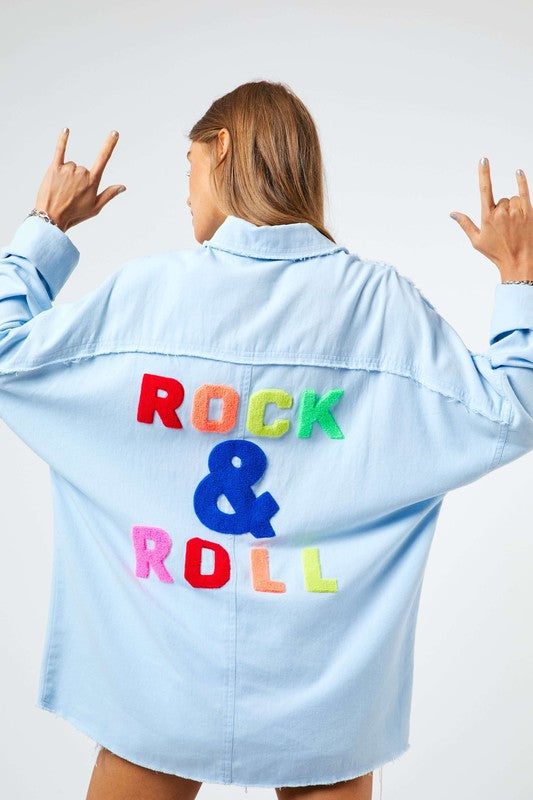 MULTI COLOR LETTERS ROCK & ROLL SHACKET