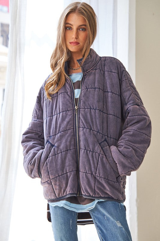 WASHED QUILTED JACKET – peaches and pine