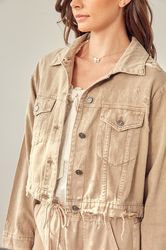 TAUPE DENIM JACKET