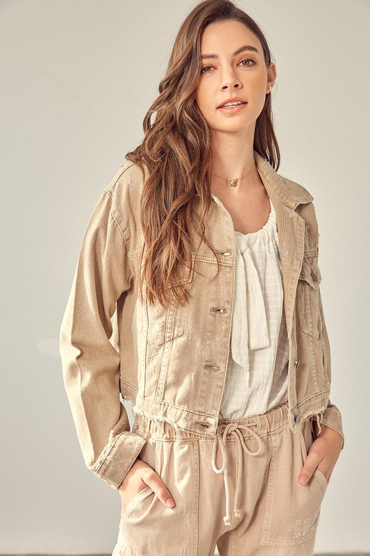 TAUPE DENIM JACKET