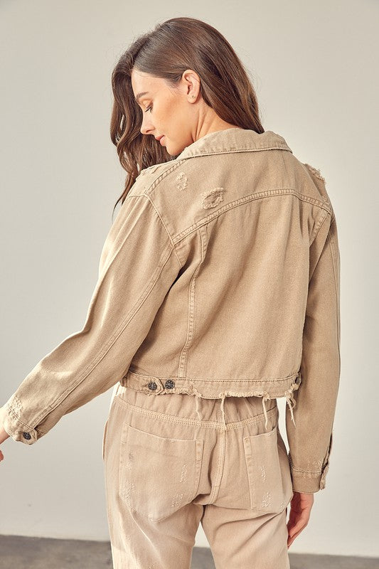 TAUPE DENIM JACKET