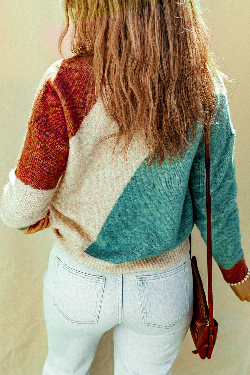 MULTICOLOR DROPPED SHOULDER SWEATER