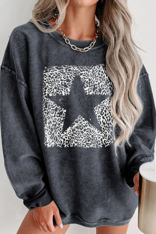 CORDED STAR SWEATSHIRT